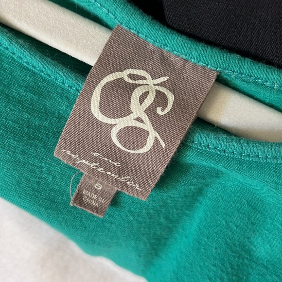 Anthropologie One September quarter length sleeve color block shirt size small - Picture 6 of 7